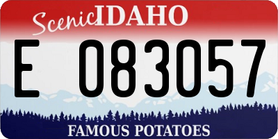 ID license plate E083057