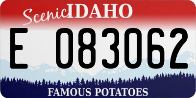 ID license plate E083062