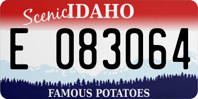 ID license plate E083064