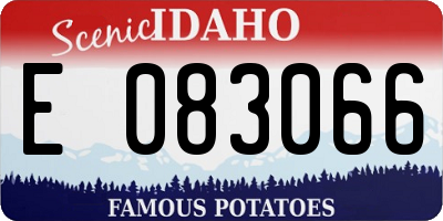 ID license plate E083066