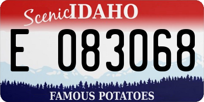 ID license plate E083068