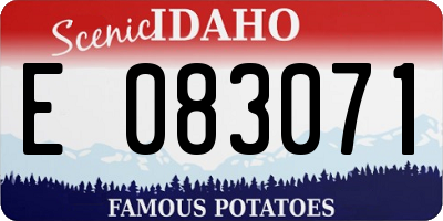 ID license plate E083071