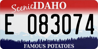 ID license plate E083074
