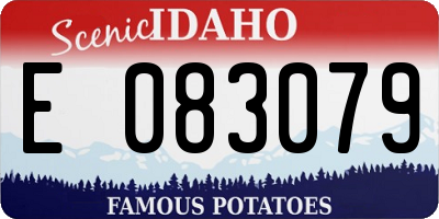 ID license plate E083079