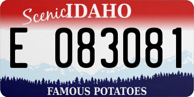 ID license plate E083081
