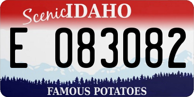 ID license plate E083082
