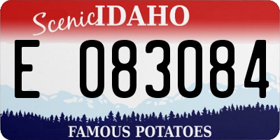 ID license plate E083084