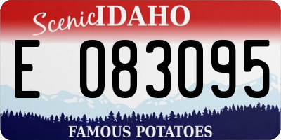 ID license plate E083095