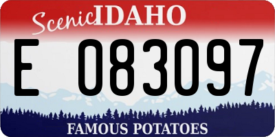 ID license plate E083097