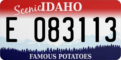 ID license plate E083113