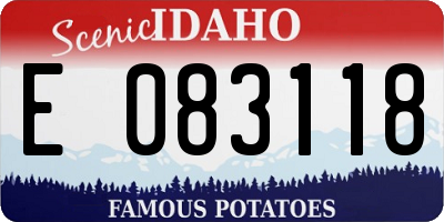 ID license plate E083118