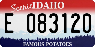 ID license plate E083120