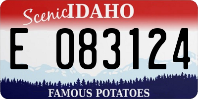 ID license plate E083124
