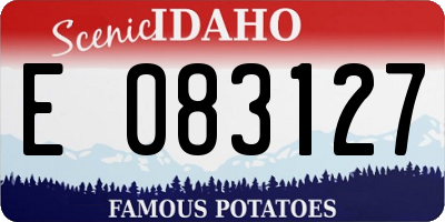ID license plate E083127