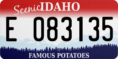 ID license plate E083135