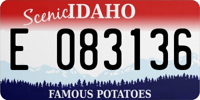 ID license plate E083136