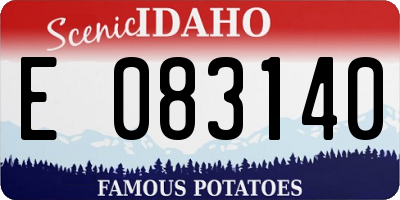 ID license plate E083140