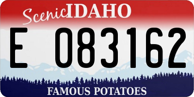 ID license plate E083162