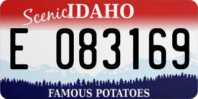 ID license plate E083169
