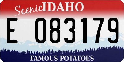 ID license plate E083179