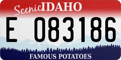ID license plate E083186