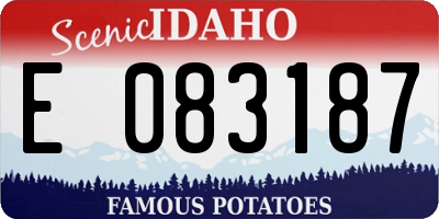 ID license plate E083187