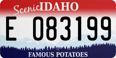 ID license plate E083199