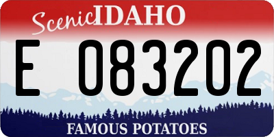 ID license plate E083202