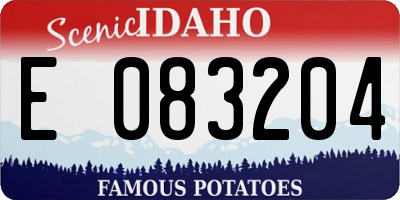 ID license plate E083204