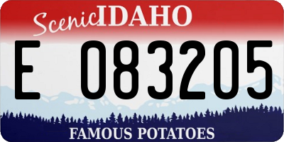ID license plate E083205
