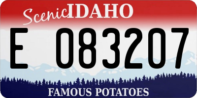 ID license plate E083207