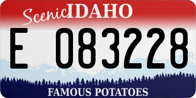 ID license plate E083228