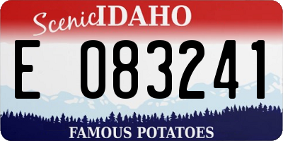 ID license plate E083241