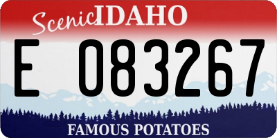 ID license plate E083267