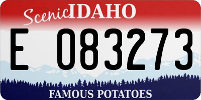 ID license plate E083273