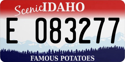 ID license plate E083277