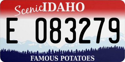 ID license plate E083279