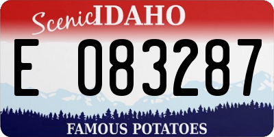 ID license plate E083287