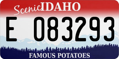 ID license plate E083293