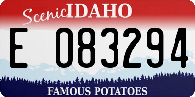 ID license plate E083294
