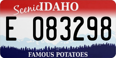 ID license plate E083298