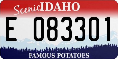 ID license plate E083301