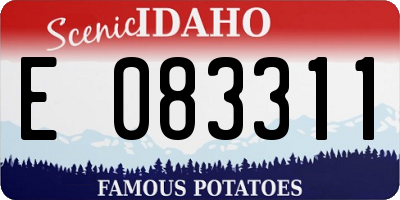 ID license plate E083311