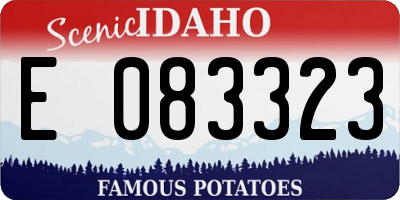 ID license plate E083323