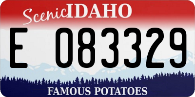 ID license plate E083329