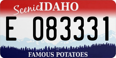 ID license plate E083331