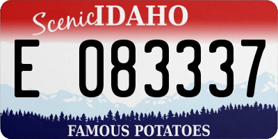 ID license plate E083337