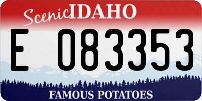 ID license plate E083353