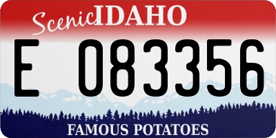 ID license plate E083356