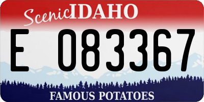ID license plate E083367